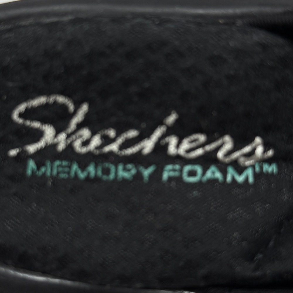 Skechers Cali Rumblers Risk Taker Black Jewel Wedge Sandals 7 Dressy Semi Formal - Picture 10 of 11